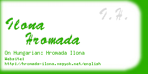 ilona hromada business card